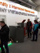 Kotel na pelety DOMUSA BioClass HM 25 ve vstupní hale výstaviště